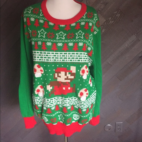 Super Mario Bros Ugly Christmas Sweater 